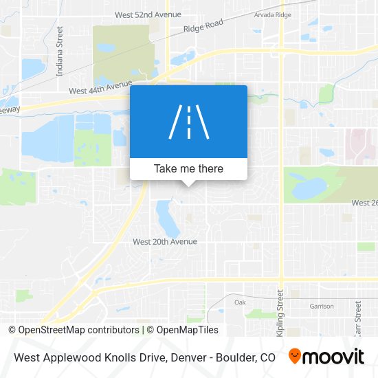 Mapa de West Applewood Knolls Drive