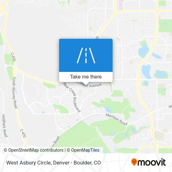 Mapa de West Asbury Circle