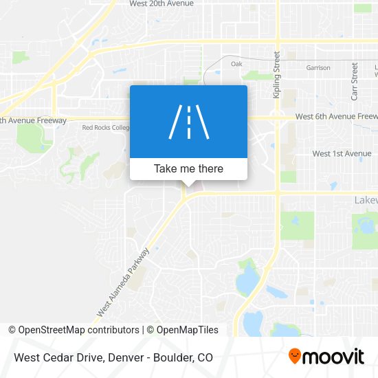 Mapa de West Cedar Drive