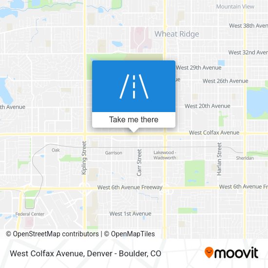 Mapa de West Colfax Avenue