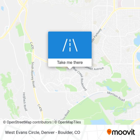 West Evans Circle map