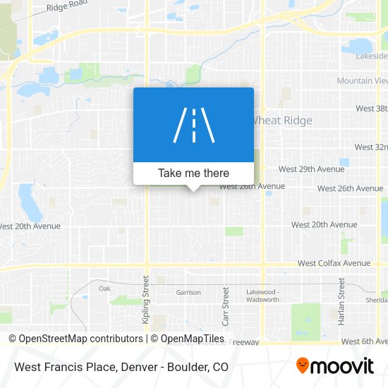 West Francis Place map