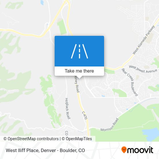 West Iliff Place map