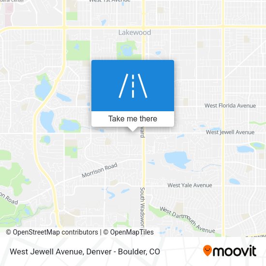 West Jewell Avenue map
