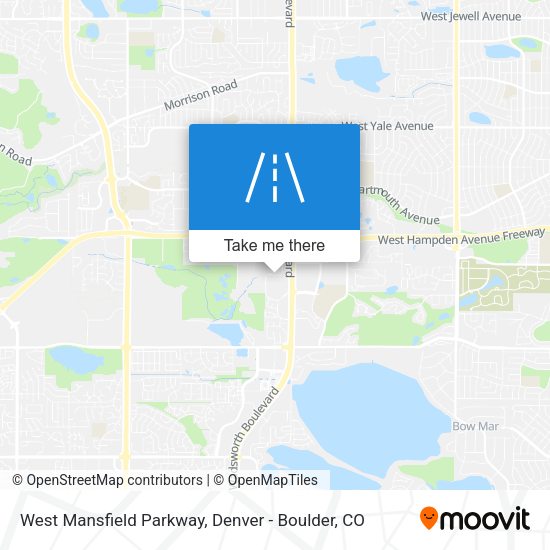 Mapa de West Mansfield Parkway