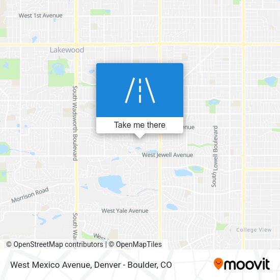 West Mexico Avenue map