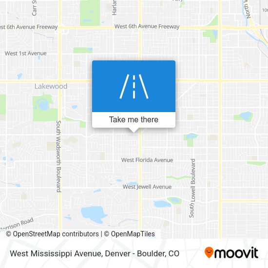 West Mississippi Avenue map