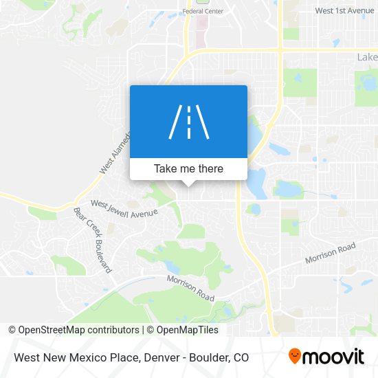 West New Mexico Place map