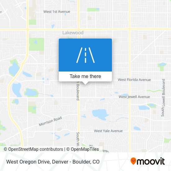West Oregon Drive map