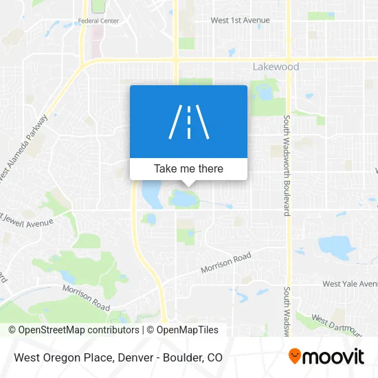 West Oregon Place map
