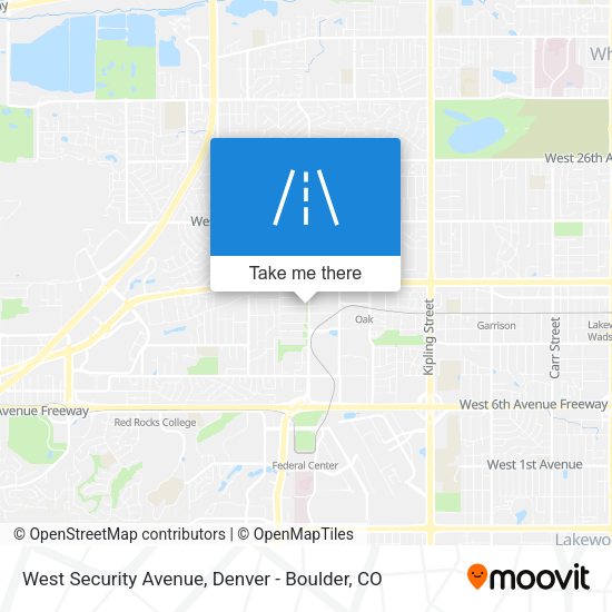 West Security Avenue map