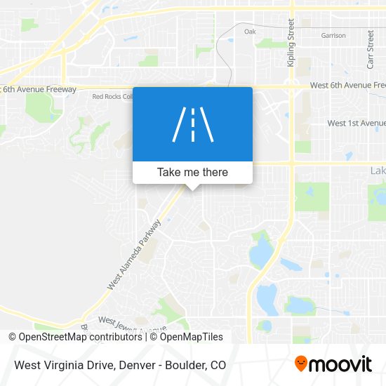 Mapa de West Virginia Drive