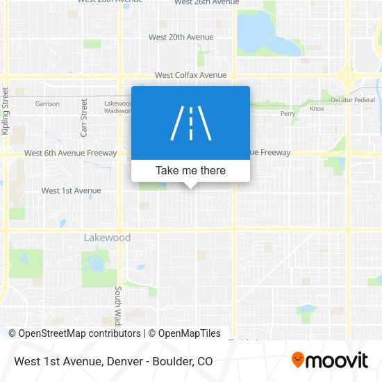 West 1st Avenue map