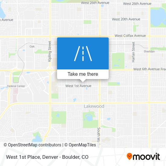 West 1st Place map