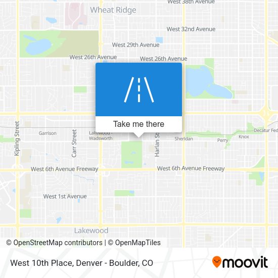 West 10th Place map
