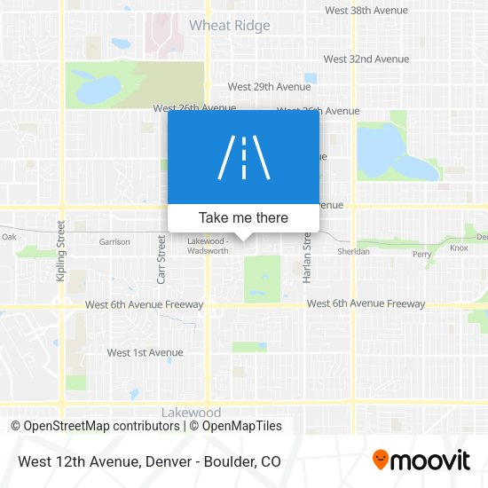 Mapa de West 12th Avenue