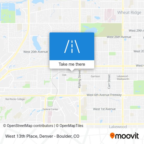 West 13th Place map