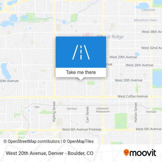Mapa de West 20th Avenue