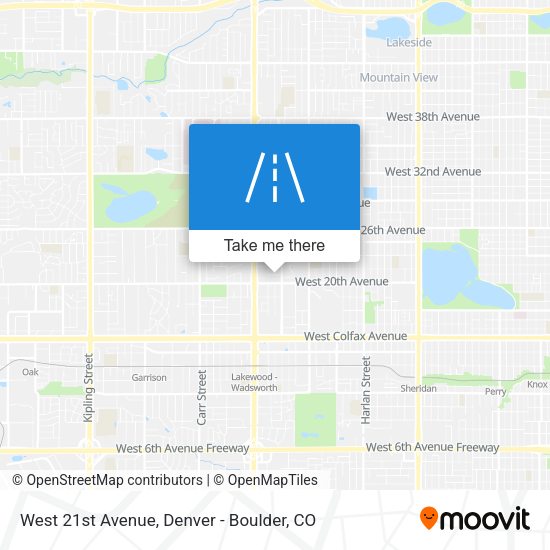 West 21st Avenue map