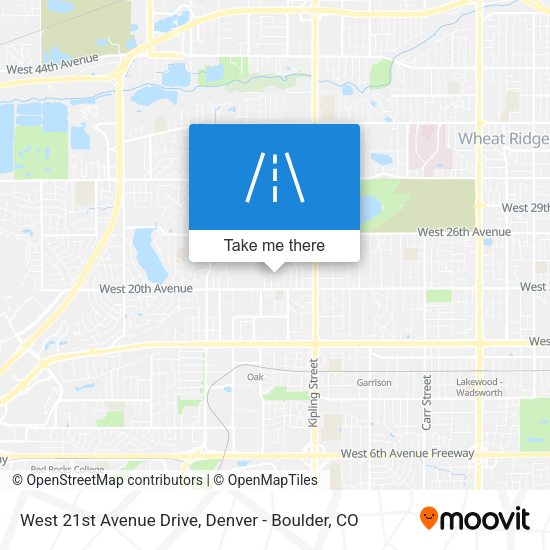West 21st Avenue Drive map