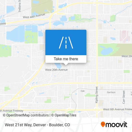 West 21st Way map