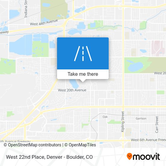 West 22nd Place map