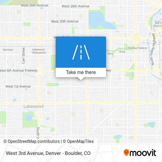 West 3rd Avenue map
