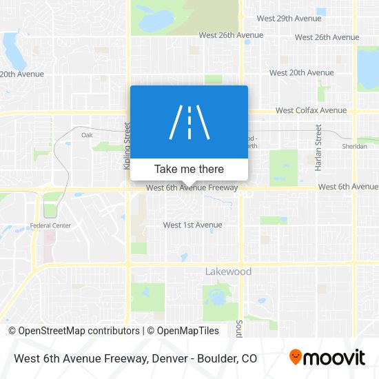 West 6th Avenue Freeway map