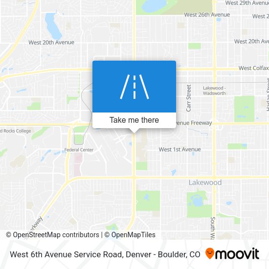 West 6th Avenue Service Road map