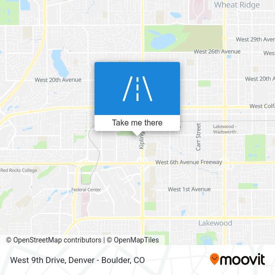 West 9th Drive map