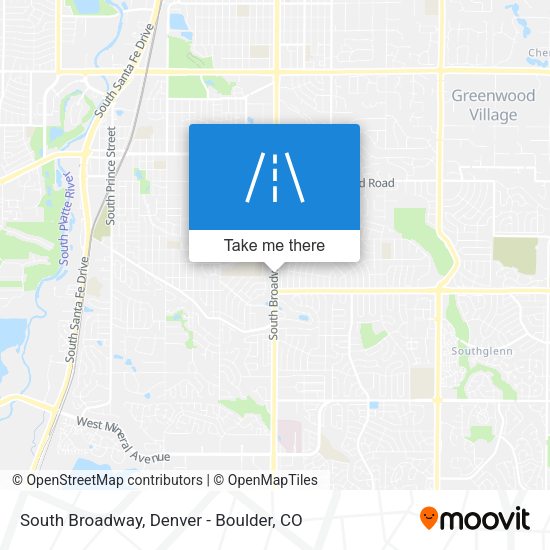 South Broadway map