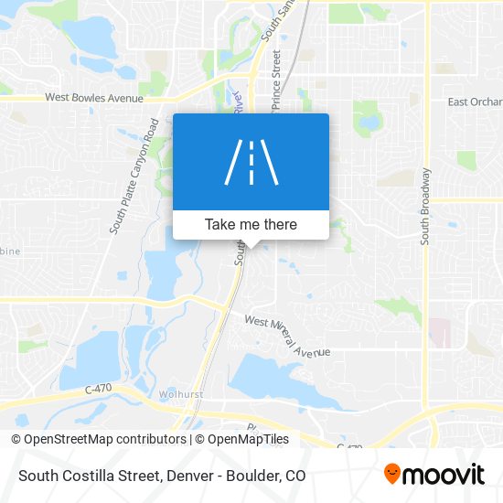 South Costilla Street map