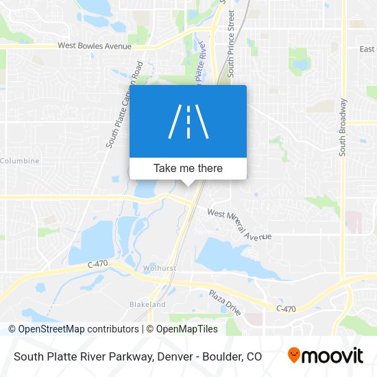South Platte River Parkway map