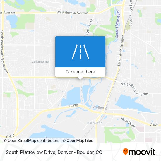 South Platteview Drive map