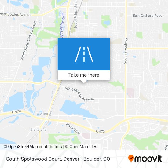 Mapa de South Spotswood Court