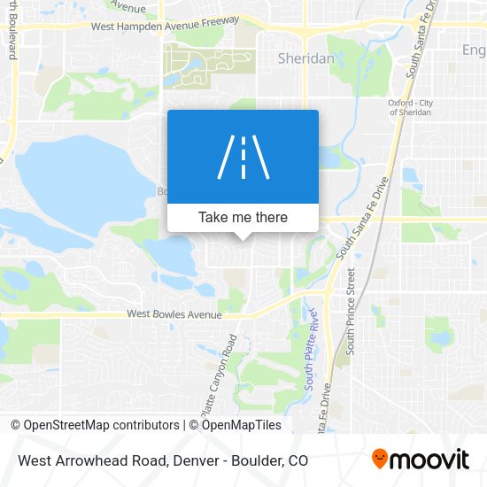 West Arrowhead Road map