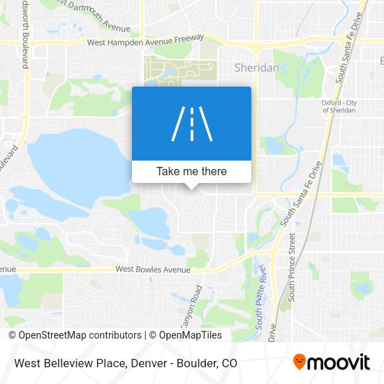 West Belleview Place map