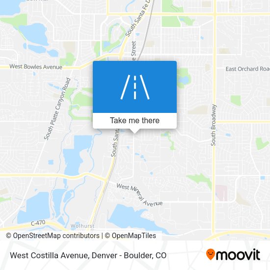 West Costilla Avenue map
