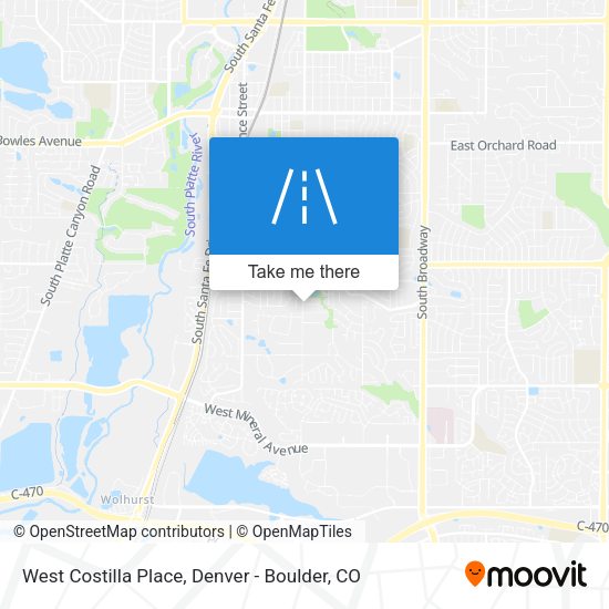 West Costilla Place map