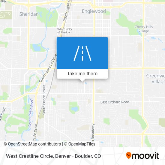 West Crestline Circle map