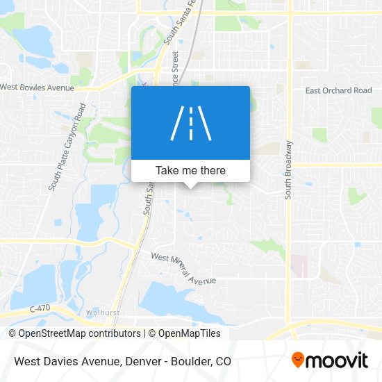 West Davies Avenue map