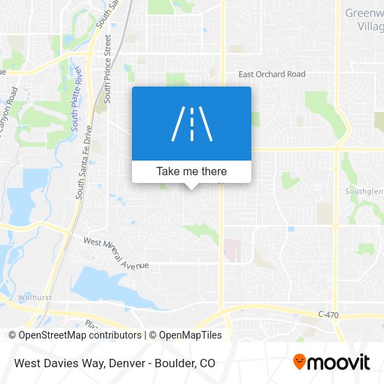 West Davies Way map