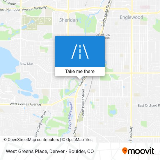 West Greens Place map