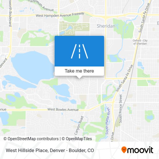 Mapa de West Hillside Place