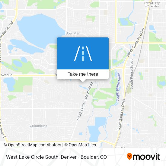 West Lake Circle South map