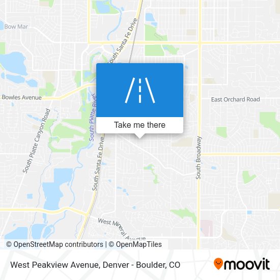 West Peakview Avenue map