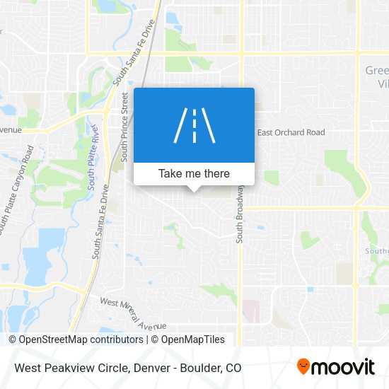 West Peakview Circle map