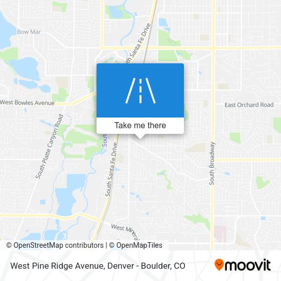 West Pine Ridge Avenue map