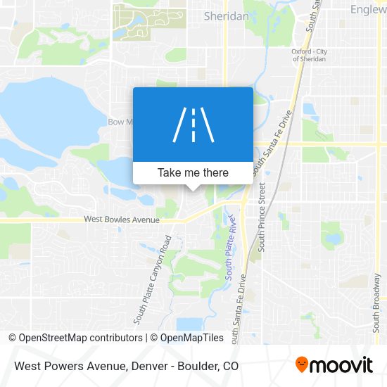 West Powers Avenue map