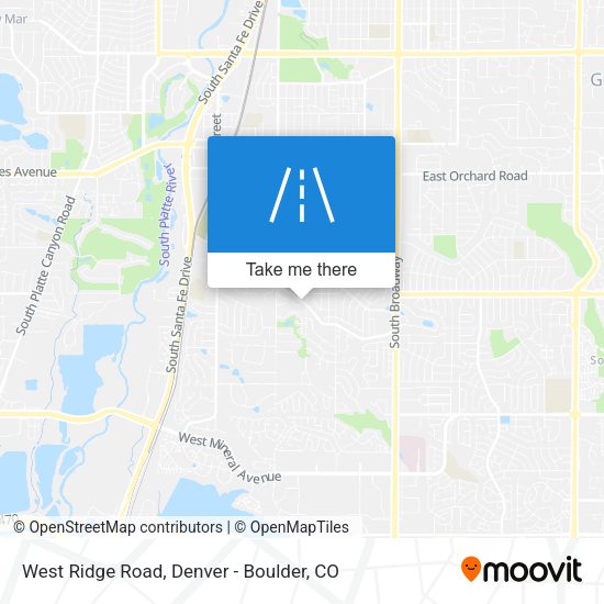 West Ridge Road map